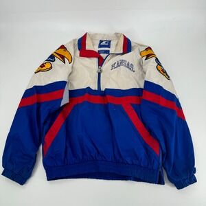 Vintage‎ Starter Kansas Jayhawks Jacket Pullover Coat Mens Size L Light Weight